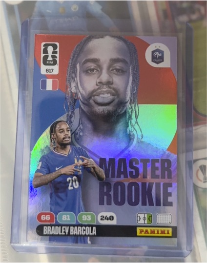 2026 Panini Adrenalyn XL FIFA World Cup #617 Bradley Barcola Master Rookie — front