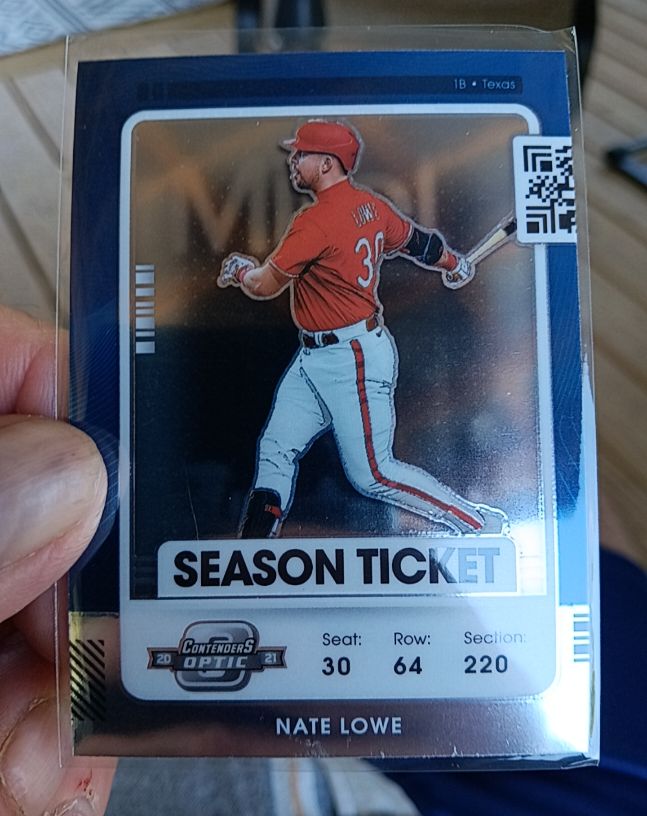 2021 Panini Contenders Optic Season Ticket #13 Nate Lowe — front