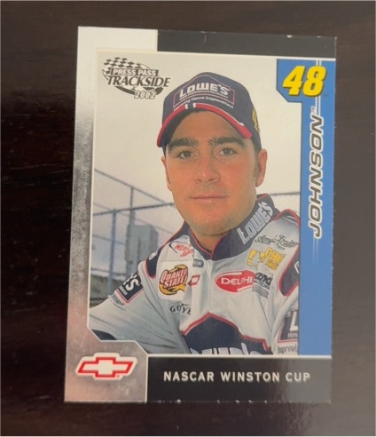 2002 Press Pass Trackside #7 Jimmie Johnson — front