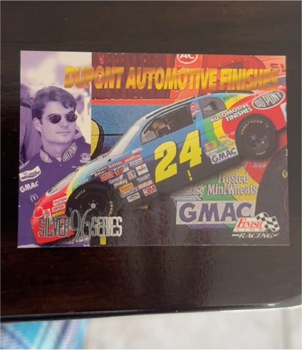 1996 Finish Line Racing #95 Jeff Gordon Dupont Automotive Finishes Silver Series — front