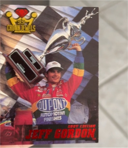 1995 Wheels Crown Jewels #77 Jeff Gordon Ruby — front