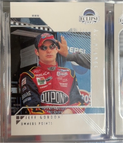 2002 Press Pass Eclipse Accolades Owners Points #36 Jeff Gordon — front