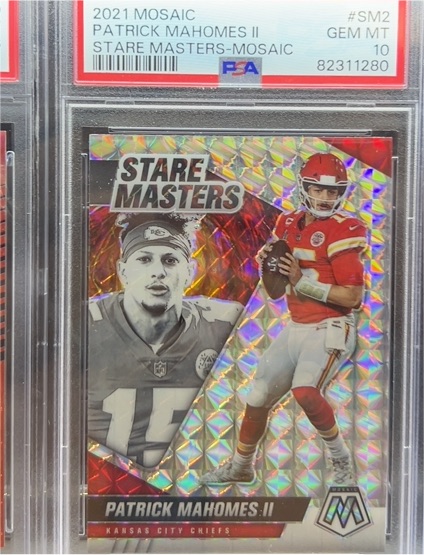 2021 Panini Mosaic #SM2 Patrick Mahomes II Stare Masters-Mosaic — front