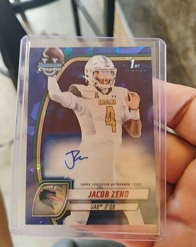 2024 Bowman Chrome University #PA-JZE Jacob Zeno — front