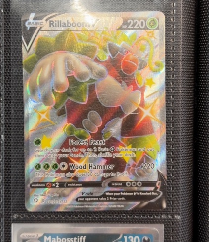 2021 Pokémon Shining Fates SV105 Rillaboom V — front