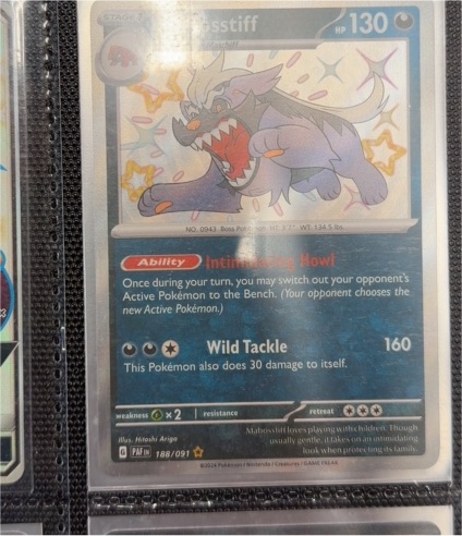 2023 Pokémon Scarlet & Violet #188 Mabosstiff — front