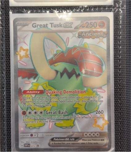 2023 Pokémon Scarlet & Violet #072 Great Tusk ex — front