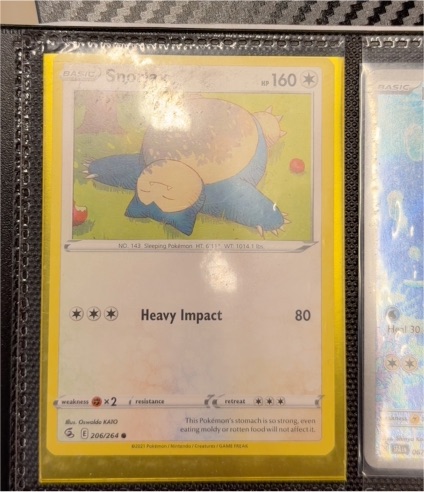 2022 Pokémon Sword & Shield #206 Snorlax — front