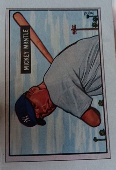 1989 Bowman #253 Mickey Mantle 1951 Bowman Reprint — front