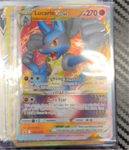 Pokémon Sword & Shield #SWSH214 Lucario VSTAR — front
