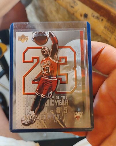 1984-85 Upper Deck #23 Michael Jordan Rookie of the Year — front