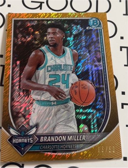 2025 Bowman Chrome #BCV-87 Brandon Miller — front