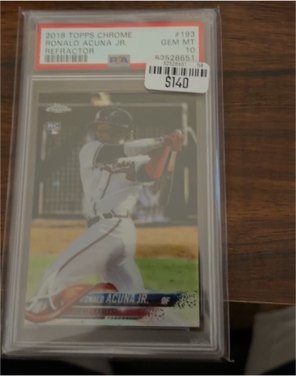 2018 Topps Chrome #193 Ronald Acuna Jr. Refractor Rookie — front