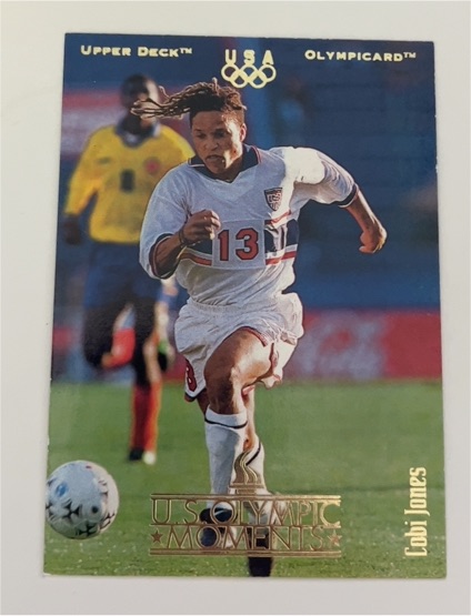 1996 Upper Deck Olympicard #55 Cobi Jones — front
