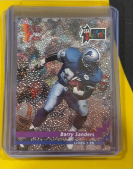 1992 Wild Card Stat Smashers #P-1 Barry Sanders — front