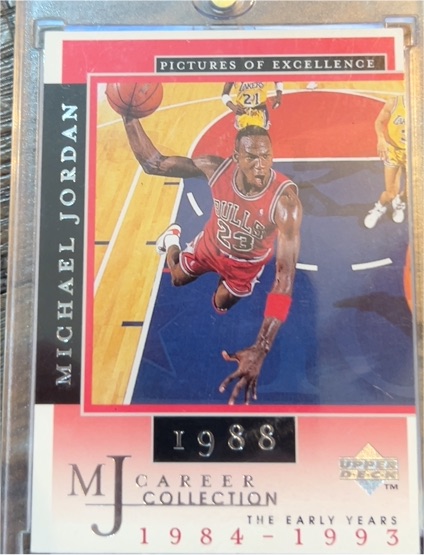 1998 Upper Deck MJ Career Collection Pictures of Excellence #9 Michael Jordan — front