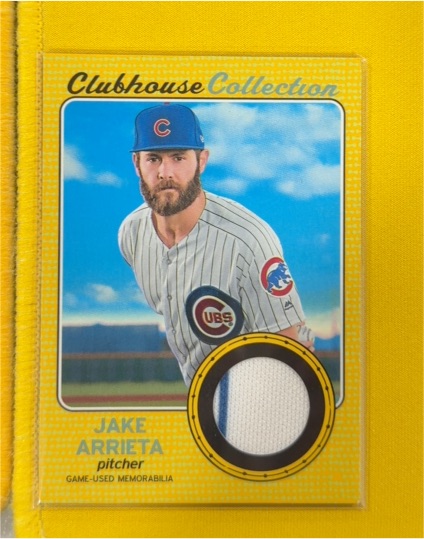 2024 Topps Heritage Clubhouse Collection Jake Arrieta Game-Used Memorabilia — front