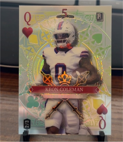2024 Wild Card 5 Card Draw Stacked Deck #SDPD-KCN Keon Coleman — front