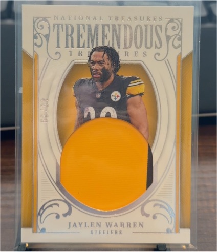 2025 Panini National Treasures Tremendous Treasures Jaylen Warren — front
