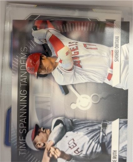 2023 Topps Update Time Spanning Tandems #TS-1 Shohei Ohtani / Babe Ruth — front
