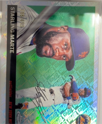 2023 Topps Chrome Platinum Anniversary #364 Starling Marte — front