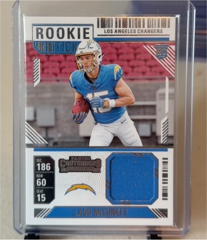 2024 Panini Contenders Rookie Ticket #RTS-LMY Ladd McConkey — front