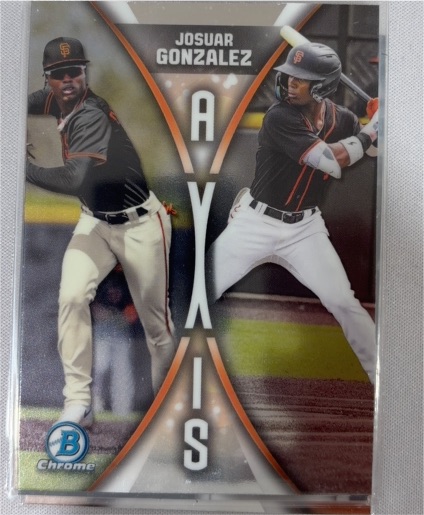 2025 Bowman Draft Chrome Axis #A-17 Josuar Gonzalez — front