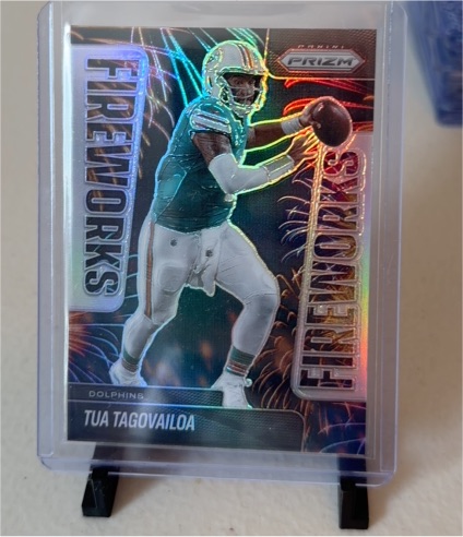 2025 Panini Prizm Fireworks #9 Tua Tagovailoa — front