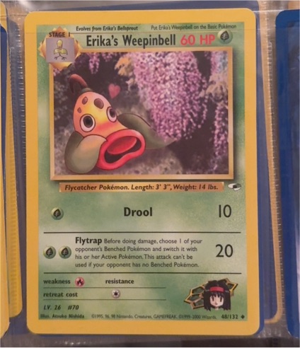 1999 Pokémon #70 Erika's Weepinbell — front