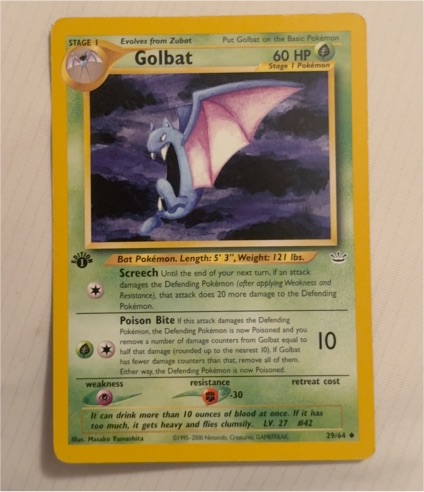 1995 Pokémon #29 Golbat — front