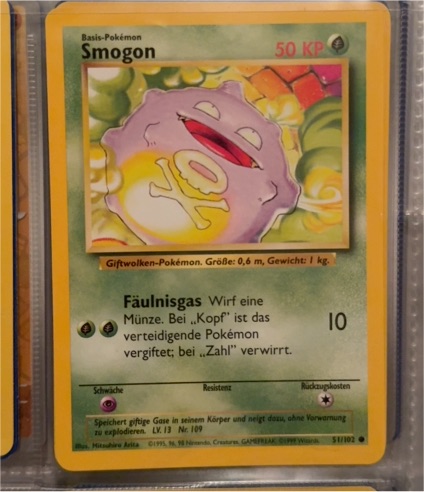 1995 Pokémon #51 Smogon — front