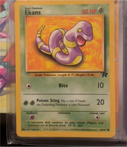 1999 Pokémon #56 Ekans — front