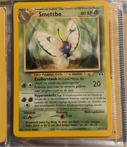 2001 Pokémon #19 Smettbo — front