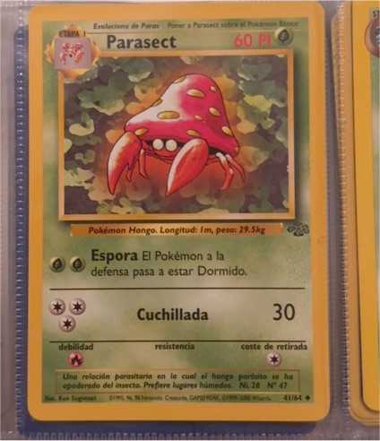 1999 Pokémon #41 Parasect — front