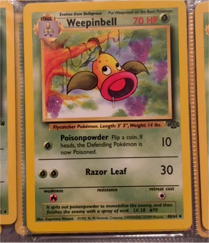 1995 Pokémon #48 Weepinbell — front