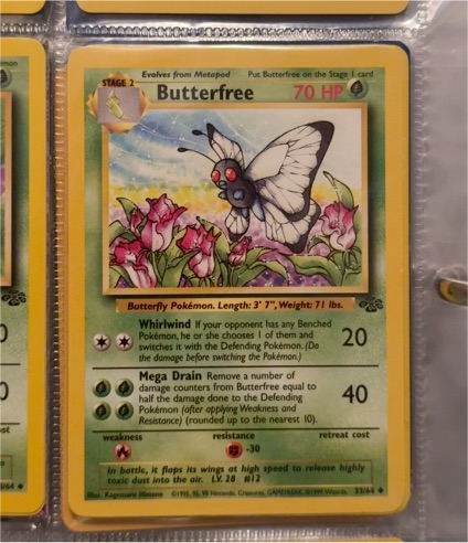 1995 Pokémon #3 Butterfree — front