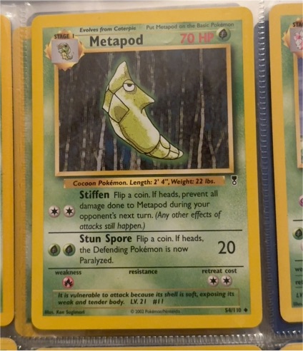2003 Pokémon #54 Metapod — front