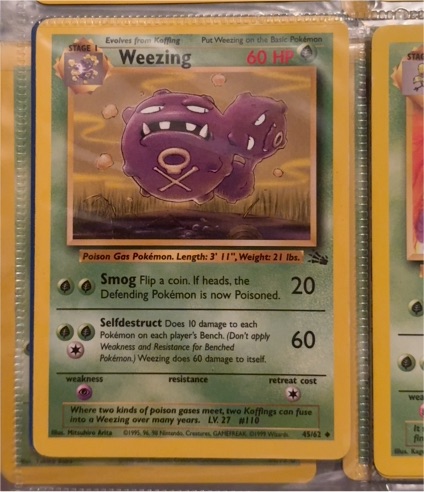 1995 Pokémon #110 Weezing — front