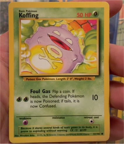 1995 Pokémon #51 Koffing — front