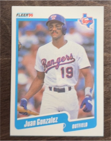 1990 Fleer #19 Juan Gonzalez — front