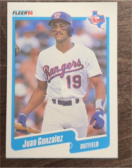 1990 Fleer #19 Juan Gonzalez — front