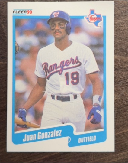 1990 Fleer #19 Juan Gonzalez — front