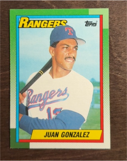 1990 Topps #300 Juan Gonzalez — front