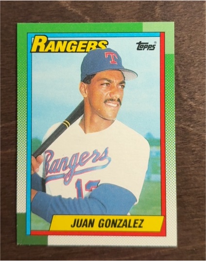 1990 Topps #300 Juan Gonzalez — front