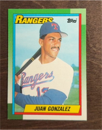 1990 Topps #17 Juan Gonzalez — front