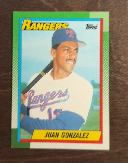 1990 Topps #17 Juan Gonzalez — front