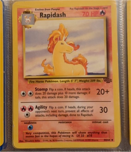 1999 Pokémon #44 Rapidash — front