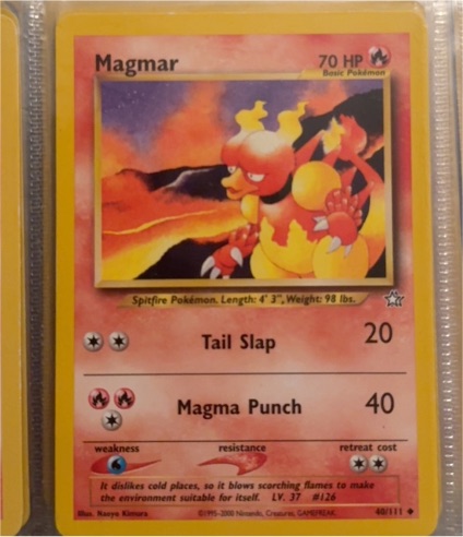 1999 Pokémon #40 Magmar — front