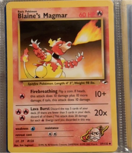 1999 Pokémon #37 Blaine's Magmar — front