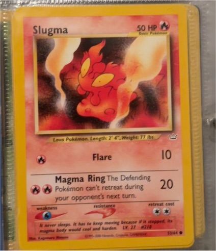 1999 Pokémon #21 Slugma — front